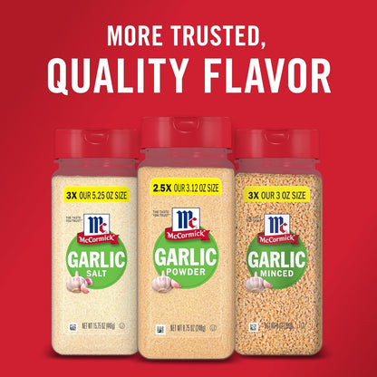 McCormick Garlic Powder – Bulk Size for Efficient Batch Cooking and Rubs, 8.75 oz