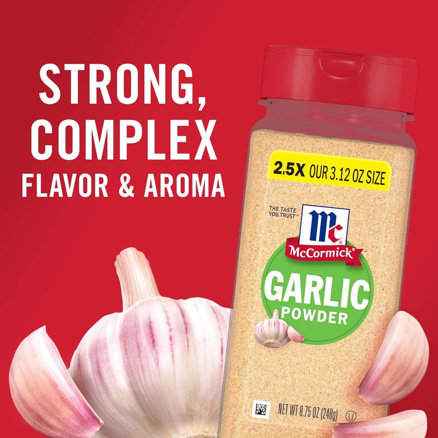 McCormick Garlic Powder – Bulk Size for Efficient Batch Cooking and Rubs, 8.75 oz