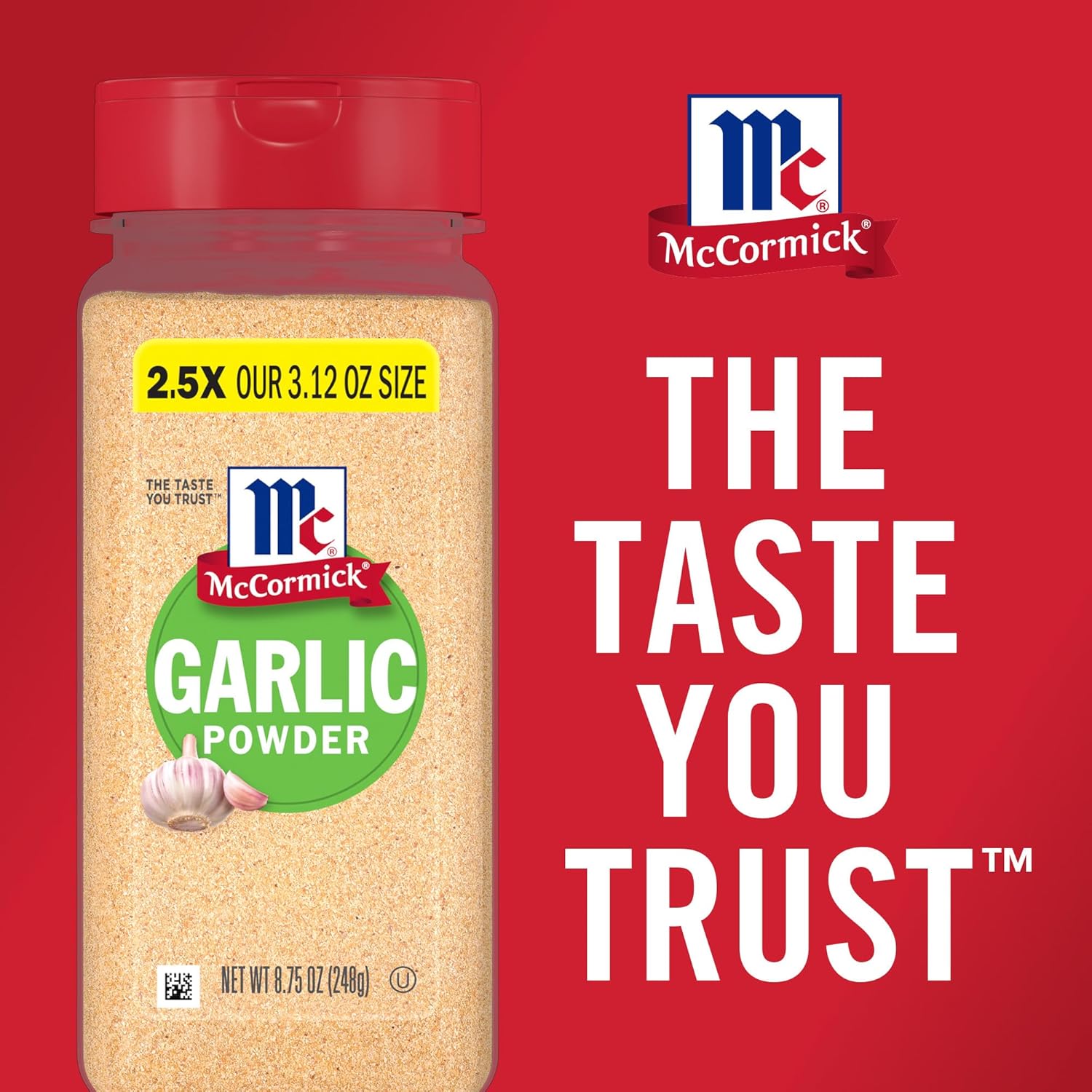 McCormick Garlic Powder – Bulk Size for Efficient Batch Cooking and Rubs, 8.75 oz