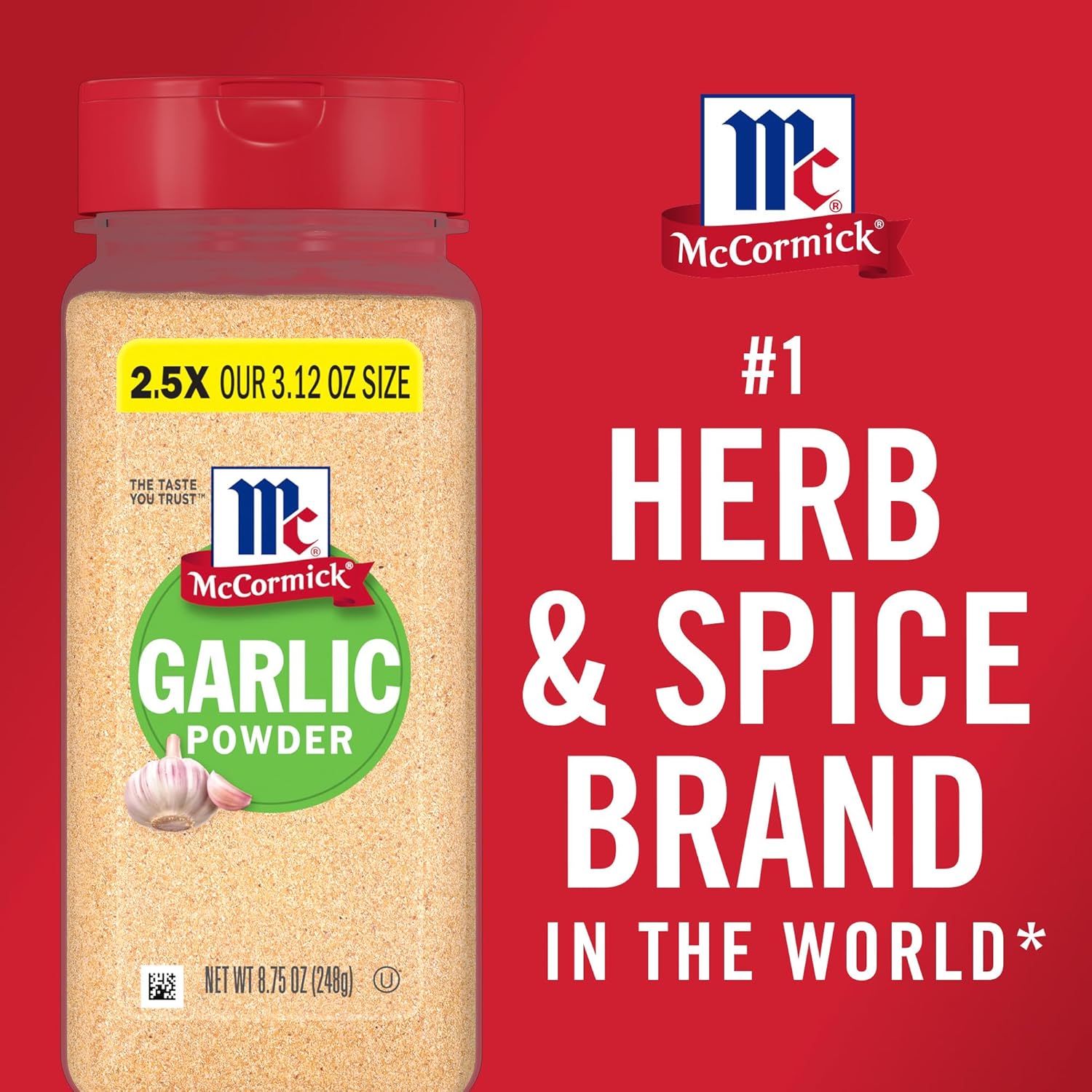 McCormick Garlic Powder – Bulk Size for Efficient Batch Cooking and Rubs, 8.75 oz