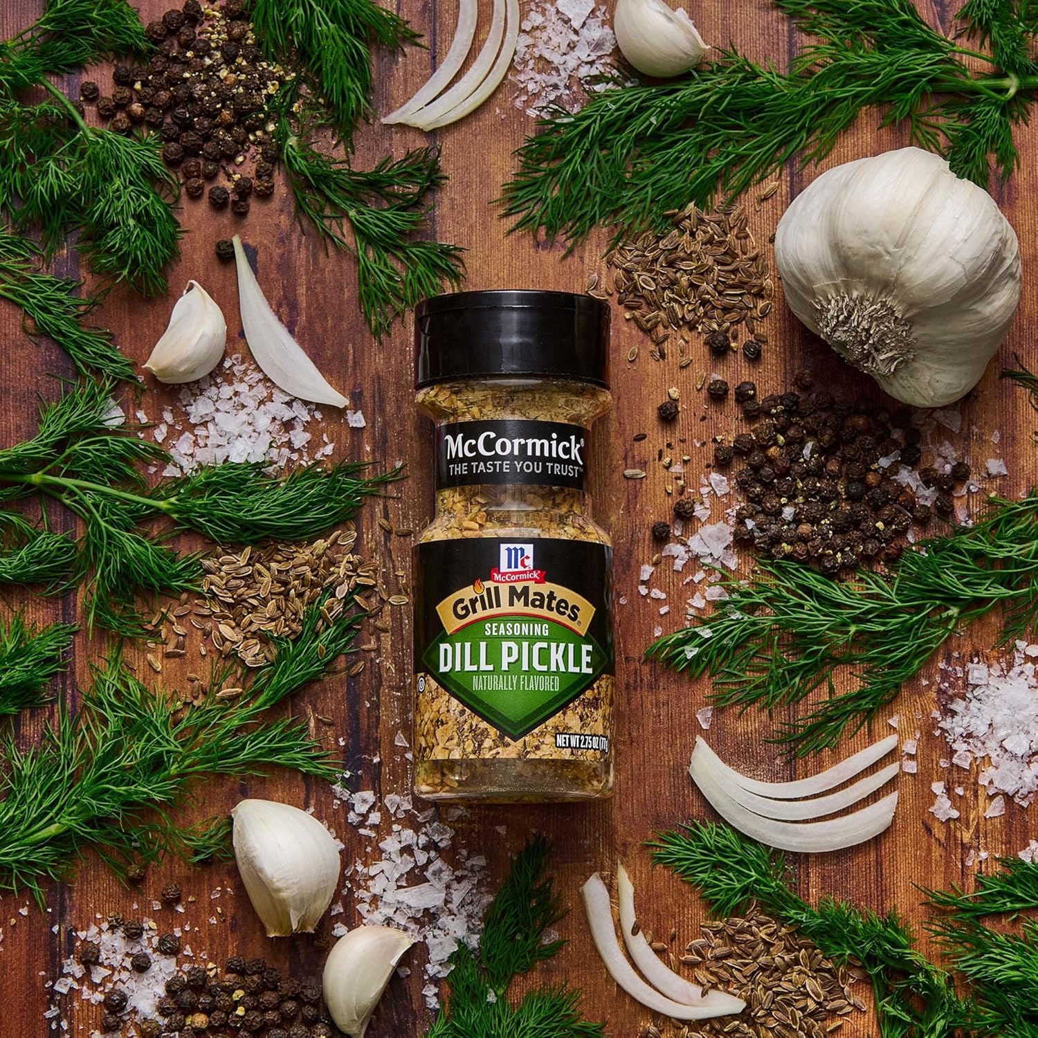 McCormick Grill Mates Dill Pickle Seasoning, 2.75 oz – Unique Valentine's Day Stocking Stuffer for the Foodie in Your Life
