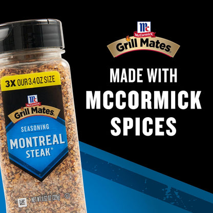 McCormick Grill Mates Montreal Steak Seasoning – Weather-Ready Shaker Bottle for Campfire Steaks and Outdoor Dining