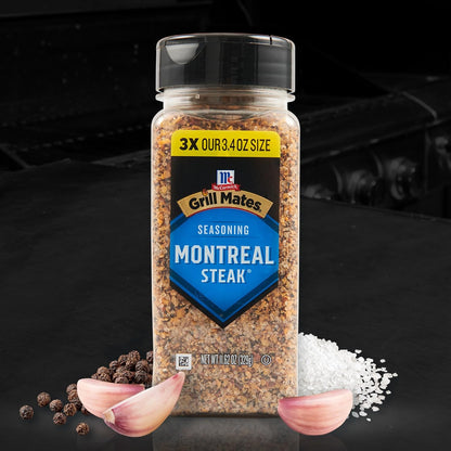 McCormick Grill Mates Montreal Steak Seasoning – Weather-Ready Shaker Bottle for Campfire Steaks and Outdoor Dining