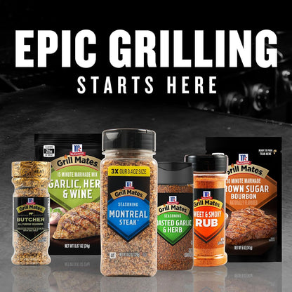 McCormick Grill Mates Montreal Steak Seasoning – Weather-Ready Shaker Bottle for Campfire Steaks and Outdoor Dining