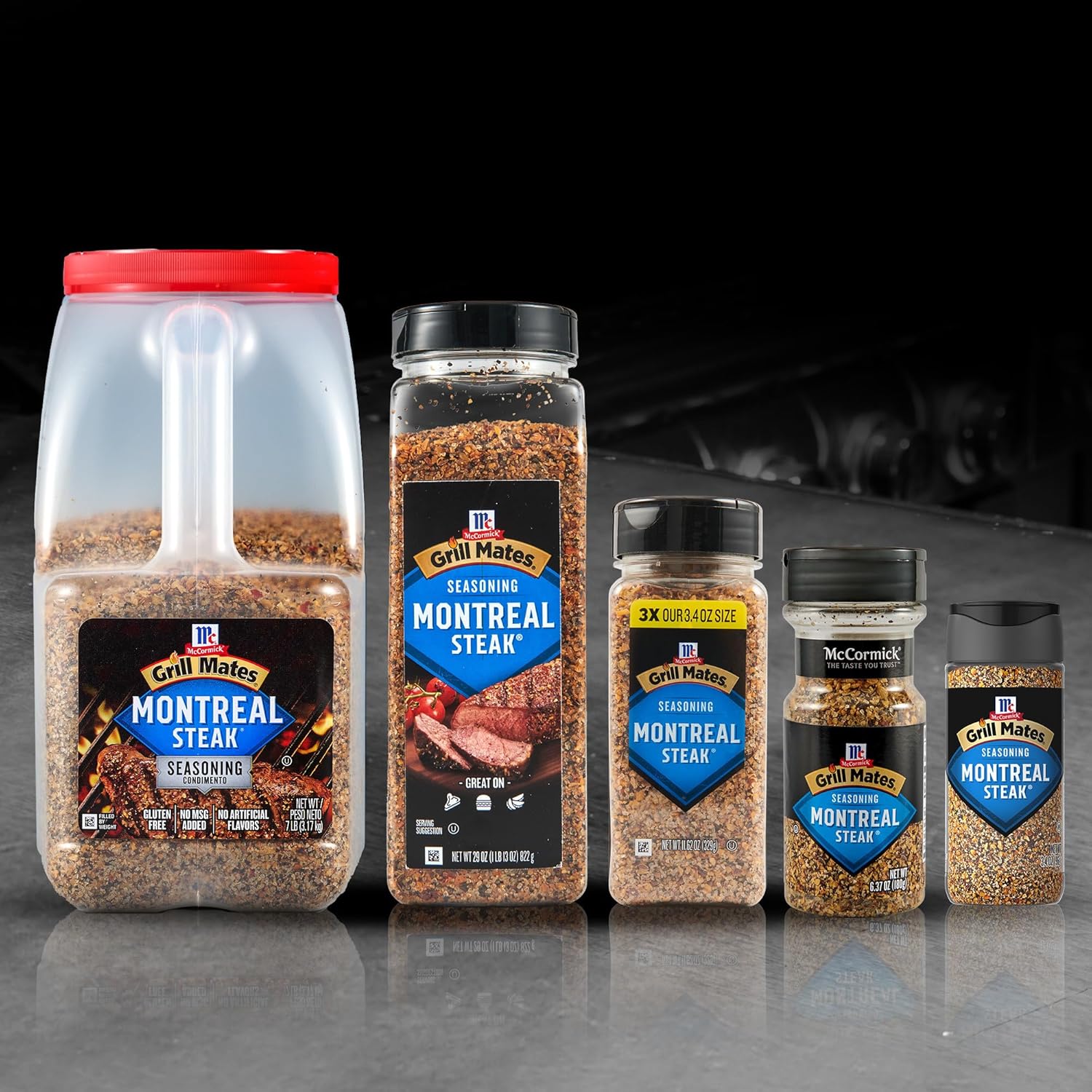 McCormick Grill Mates Montreal Steak Seasoning – Weather-Ready Shaker Bottle for Campfire Steaks and Outdoor Dining