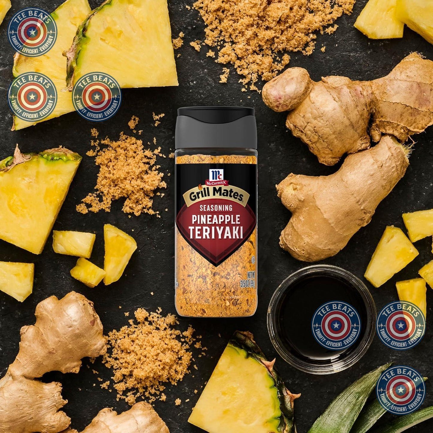 McCormick Grill Mates Pineapple Teriyaki Blend for Easy Family Dinners, One-Bottle Seasoning for Roasting, Broiling, and Grilling