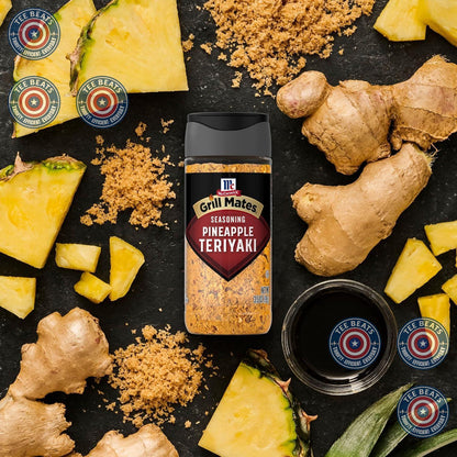 McCormick Grill Mates Pineapple Teriyaki Seasoning for Backyard BBQs and Patio Grilling, Savory-Sweet Rub for Chicken, Pork, and Seafood