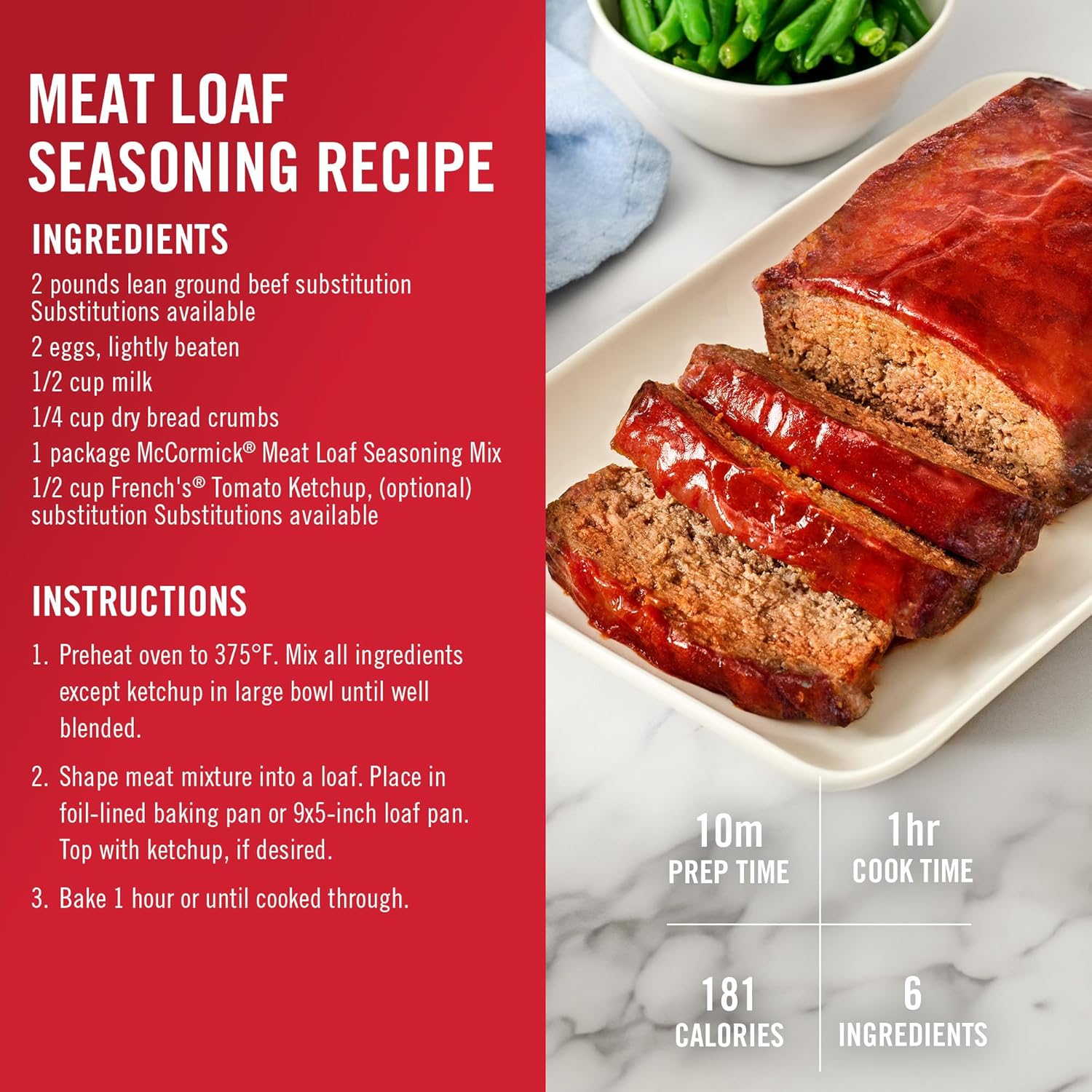 McCormick Meat Loaf Seasoning Mix – Wholesome Comfort Food Seasoning for Nourishing Family Dinners