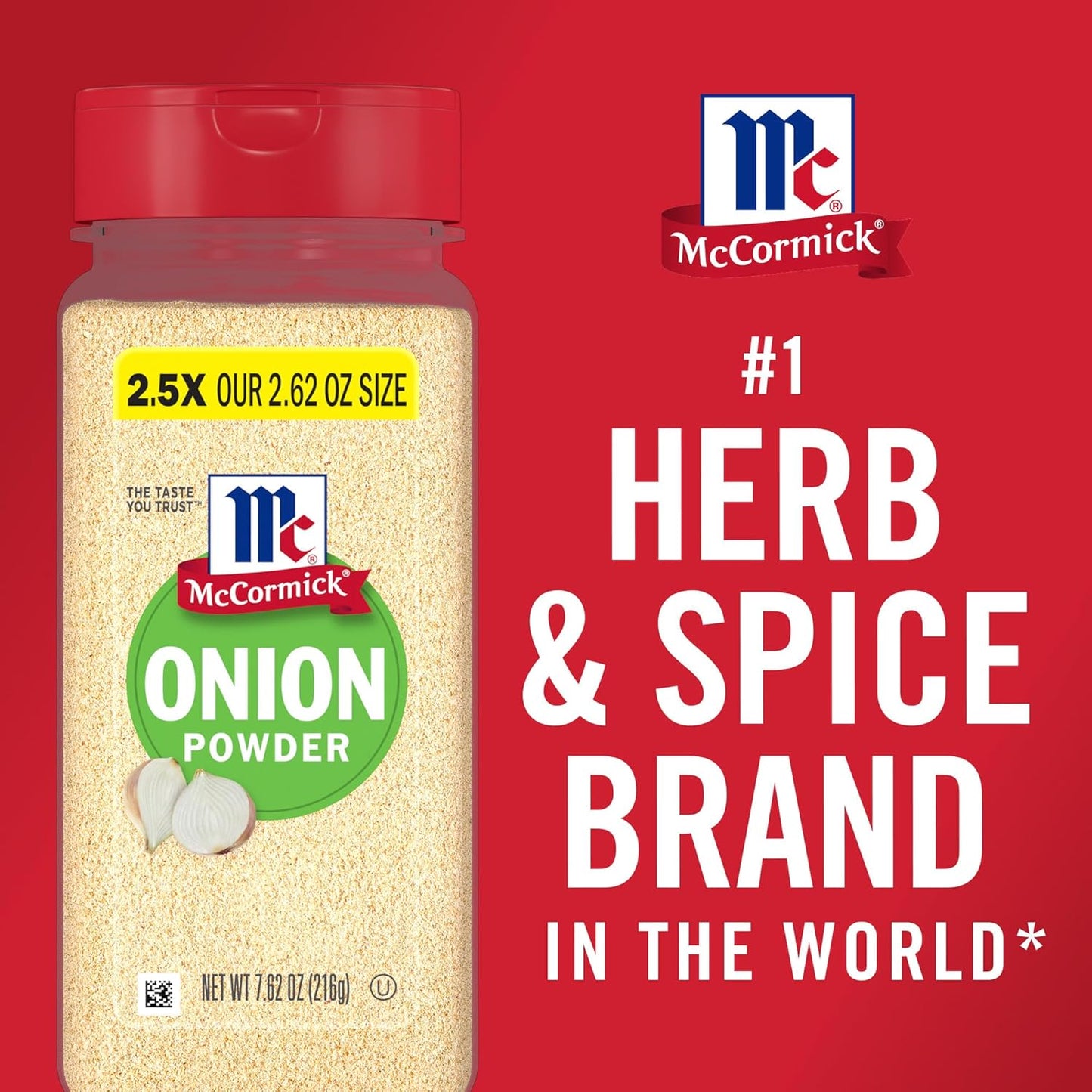 McCormick Onion Powder 7.62 oz – Spice Rub for Smoked Meats and Patio Cookouts