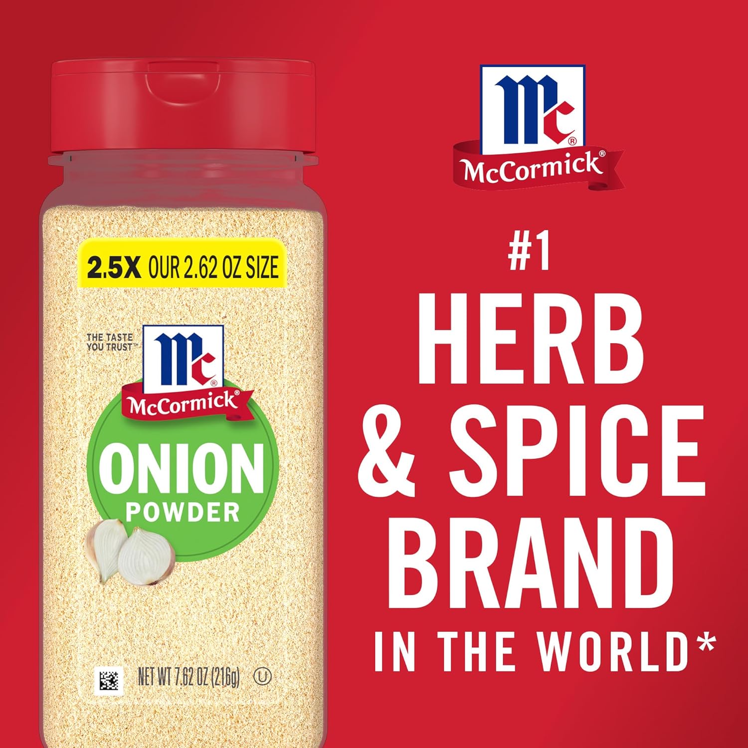 McCormick Onion Powder 7.62 oz – Spice Rub for Smoked Meats and Patio Cookouts
