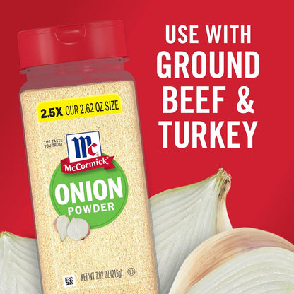McCormick Onion Powder 7.62 oz – Spice Rub for Smoked Meats and Patio Cookouts
