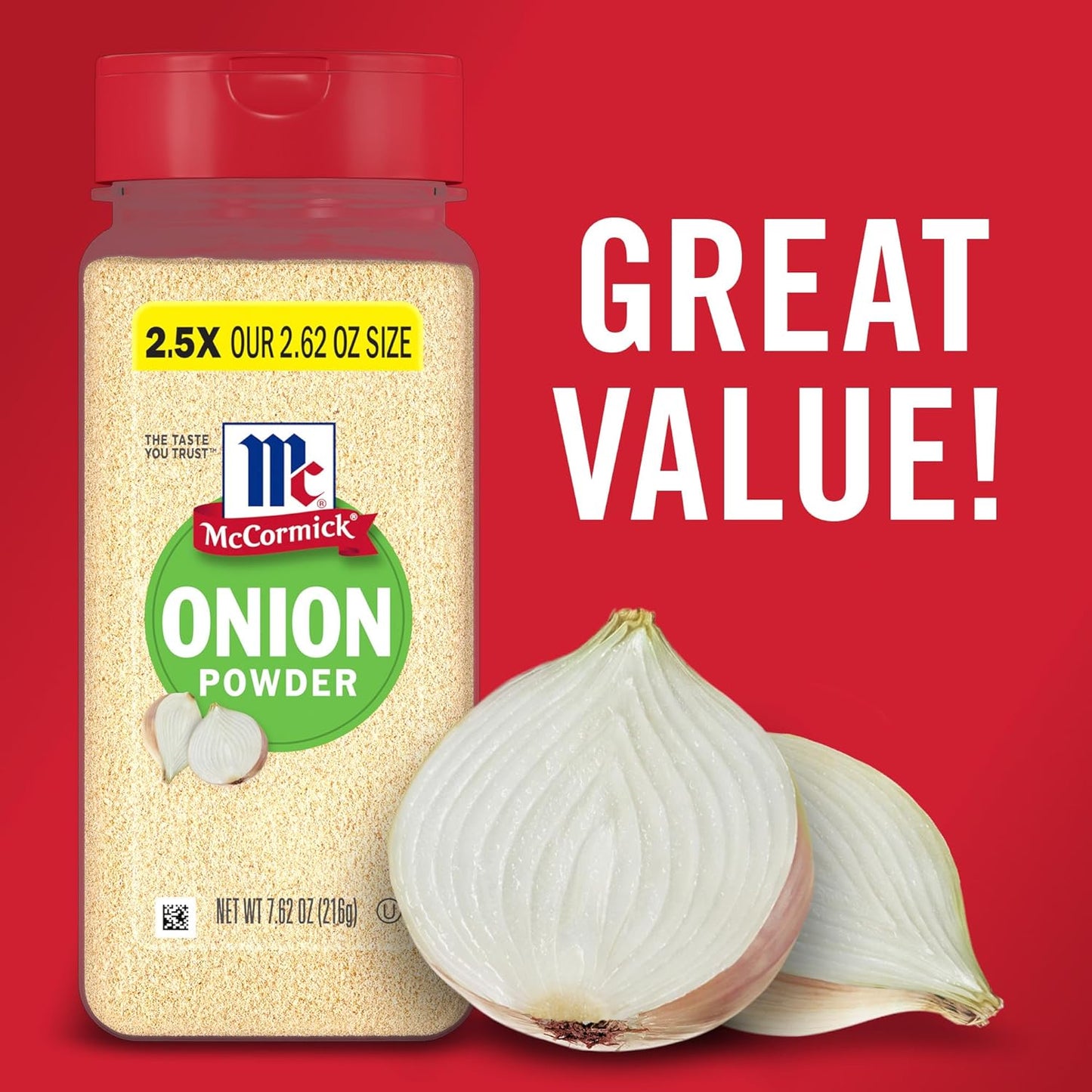 McCormick Onion Powder 7.62 oz – Spice Rub for Smoked Meats and Patio Cookouts