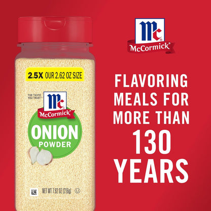 McCormick Onion Powder 7.62 oz – Spice Rub for Smoked Meats and Patio Cookouts