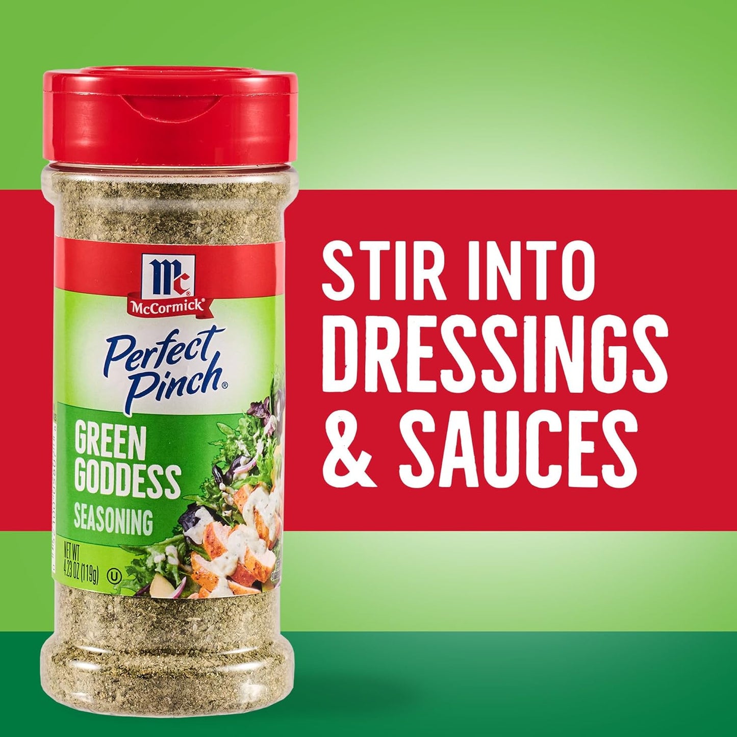 McCormick Perfect Pinch Green Goddess Seasoning – Streamlined Flip-Top Shaker for Effortless Minimalist Kitchens