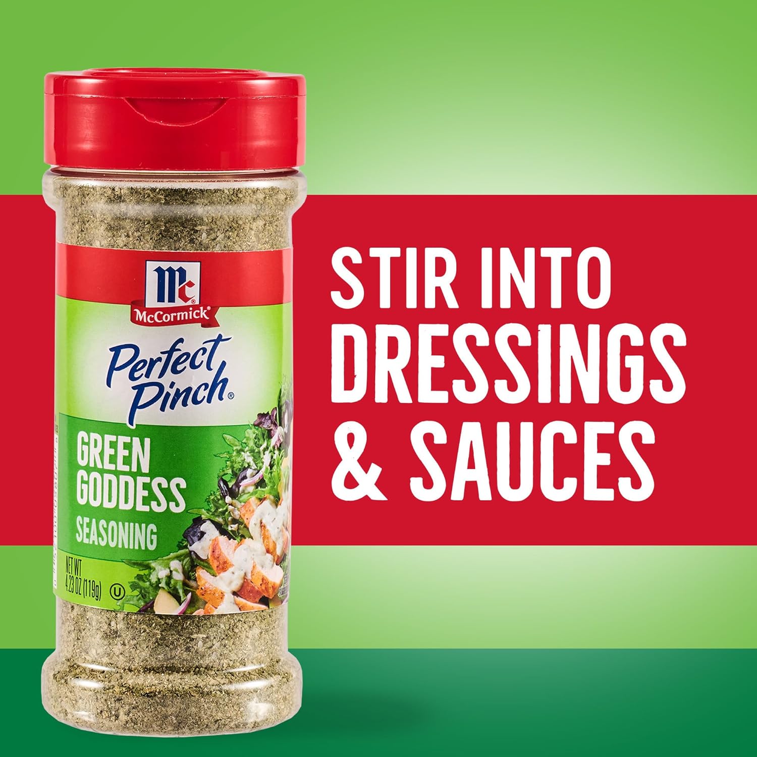 McCormick Perfect Pinch Green Goddess Seasoning – Streamlined Flip-Top Shaker for Effortless Minimalist Kitchens