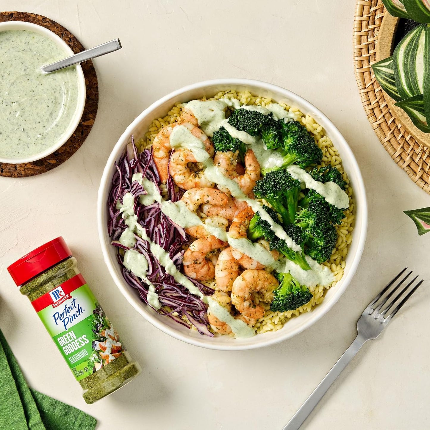 McCormick Perfect Pinch Green Goddess Seasoning – Streamlined Flip-Top Shaker for Effortless Minimalist Kitchens
