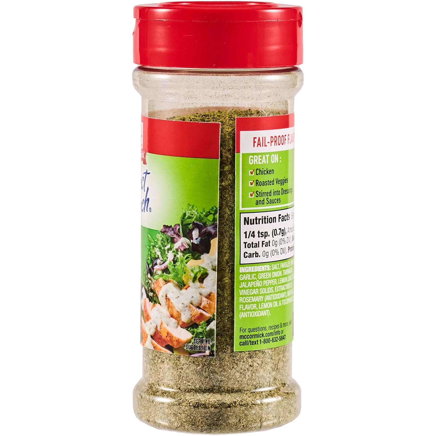 McCormick Perfect Pinch Green Goddess Seasoning – Streamlined Flip-Top Shaker for Effortless Minimalist Kitchens