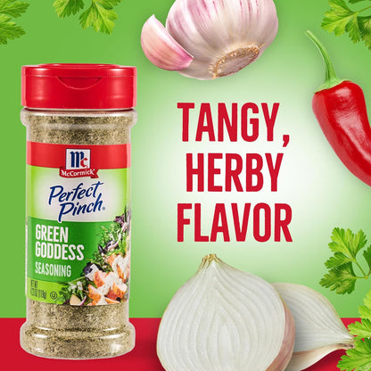 McCormick Perfect Pinch Green Goddess Seasoning – Streamlined Flip-Top Shaker for Effortless Minimalist Kitchens