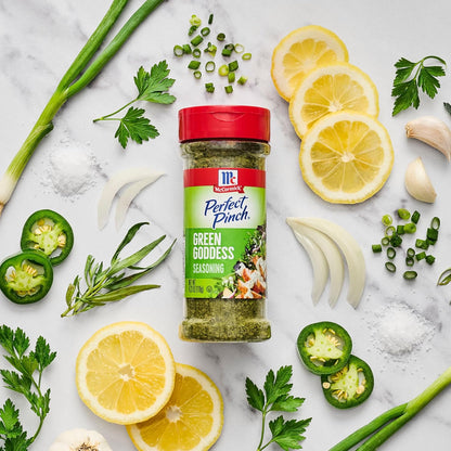 McCormick Perfect Pinch Green Goddess Seasoning – Streamlined Flip-Top Shaker for Effortless Minimalist Kitchens