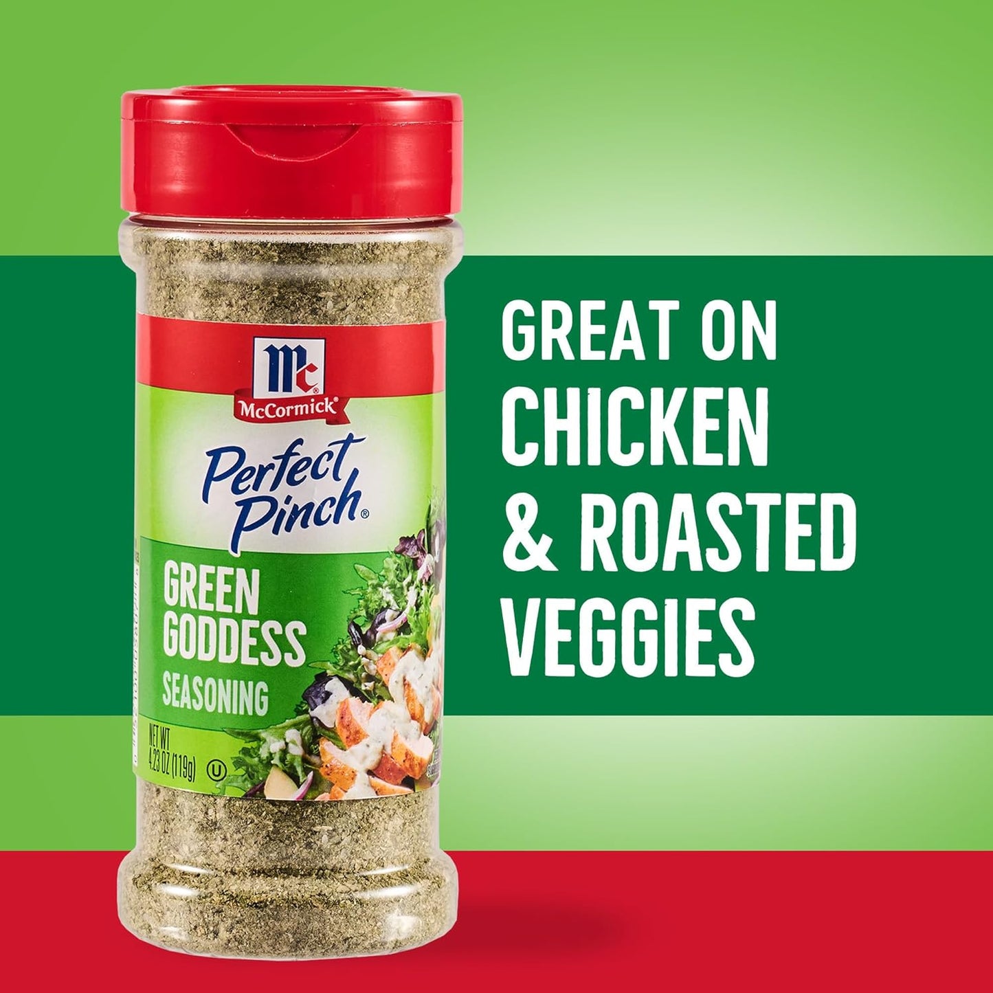 McCormick Perfect Pinch Green Goddess Seasoning – Streamlined Flip-Top Shaker for Effortless Minimalist Kitchens