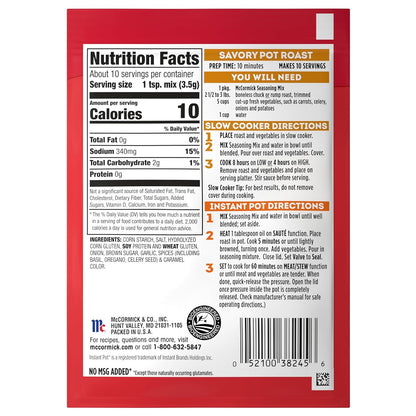 McCormick Pot Roast Mix – Easy Family Dinner Packet for Busy Parents and Kid-Approved Meals