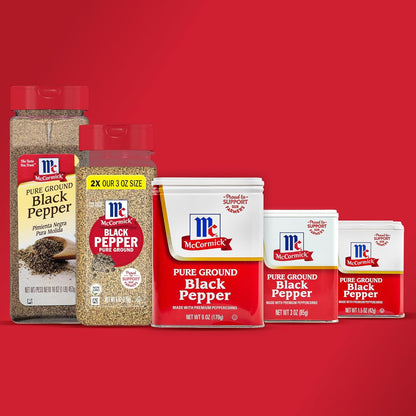 McCormick Pure Ground Black Pepper – Pure, Single-Ingredient Spice for Intentional Home Cooks