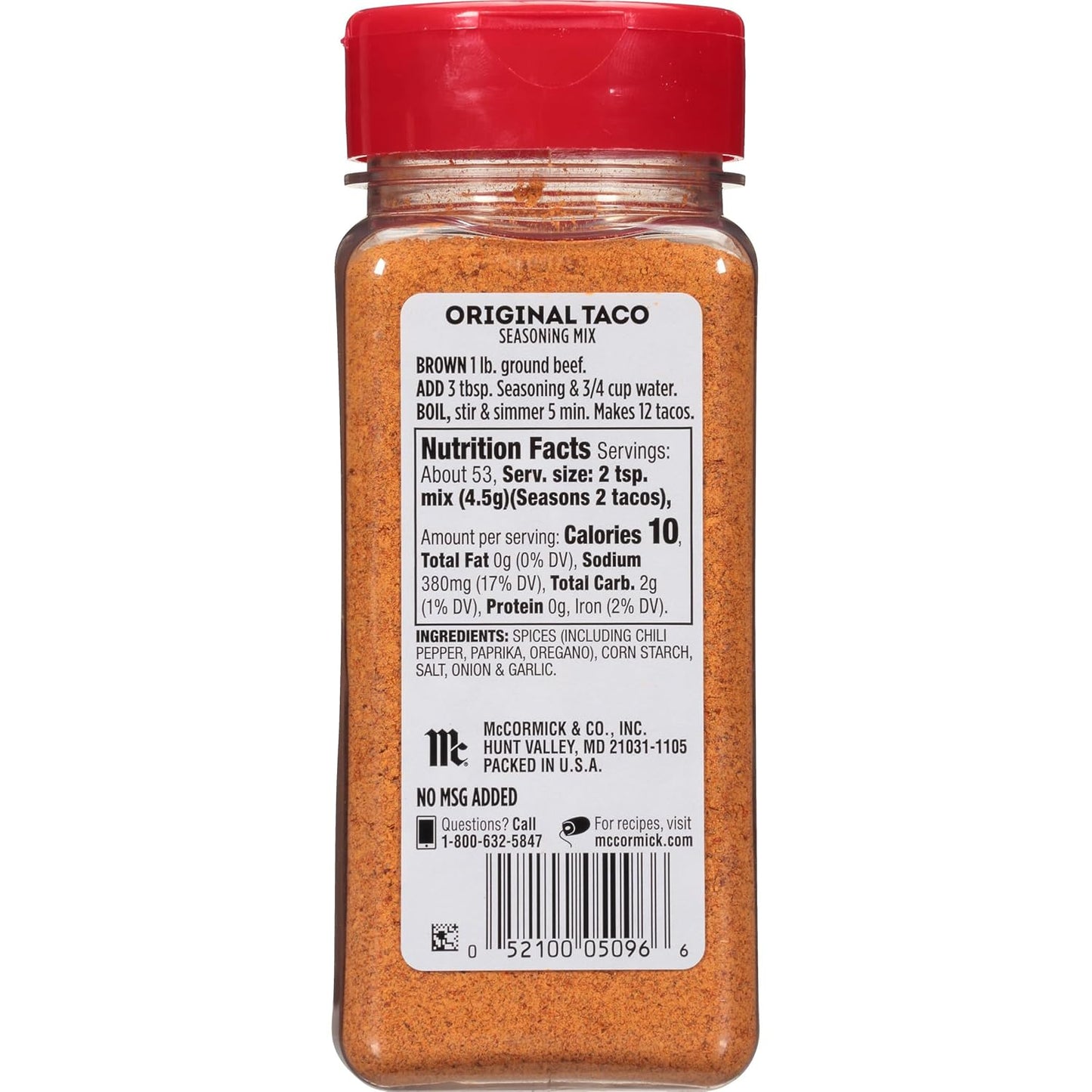 McCormick Taco Seasoning Mix – Practical Hostess Gift for Taco Night Parties, Trusted McCormick Quality