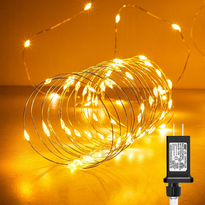 Minetom Fairy Lights Plug in – Housewarming Gift Idea, Starry Warm White Plug in LED Lights for New Homeowners