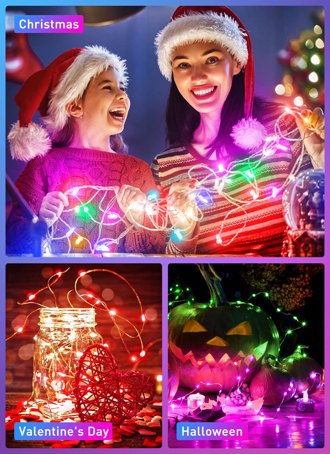 Minetom Simple String Lights – 100 LED Single Color Mode for Uncluttered Bedroom Aesthetic, USB Powered
