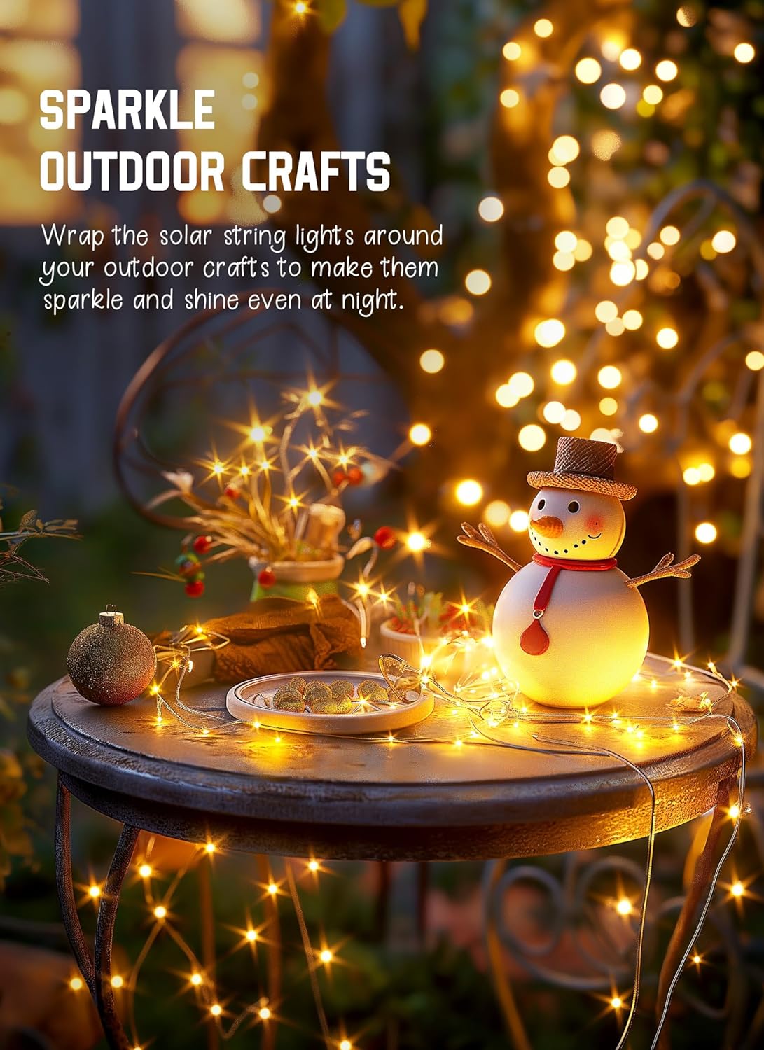 Minetom Solar Hanging Lights for Home, 33Ft 100 LED Dusk to Dawn Accent Lights for Window and Headboard Decor