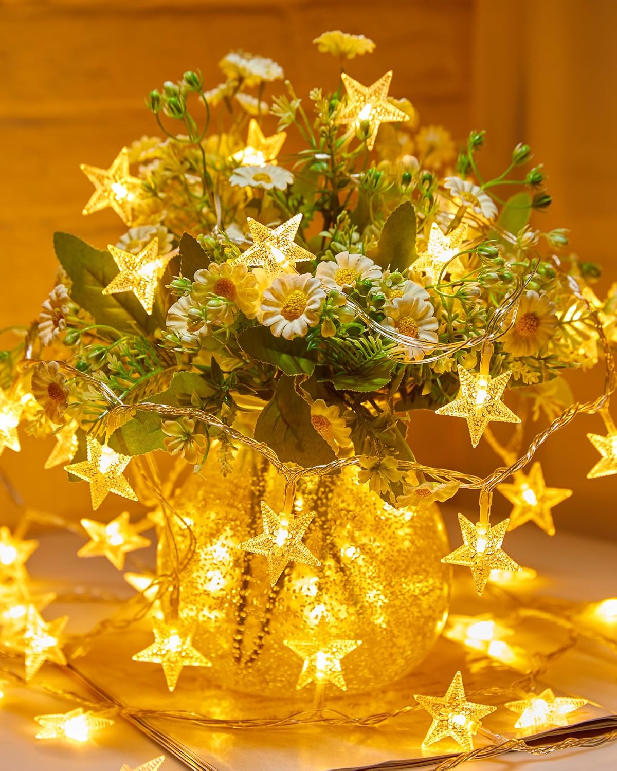 Minetom Star String Lights Battery Operated – Simple Set-and-Forget Timer Light for Intentional Home Styling