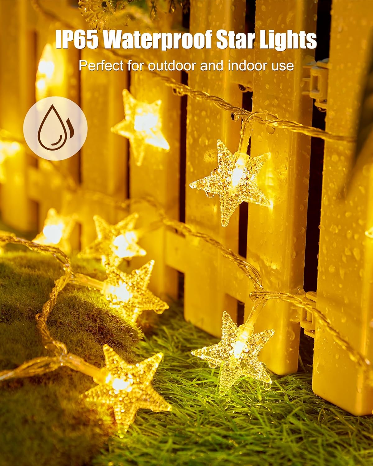 Minetom Star String Lights Battery Operated – Simple Set-and-Forget Timer Light for Intentional Home Styling