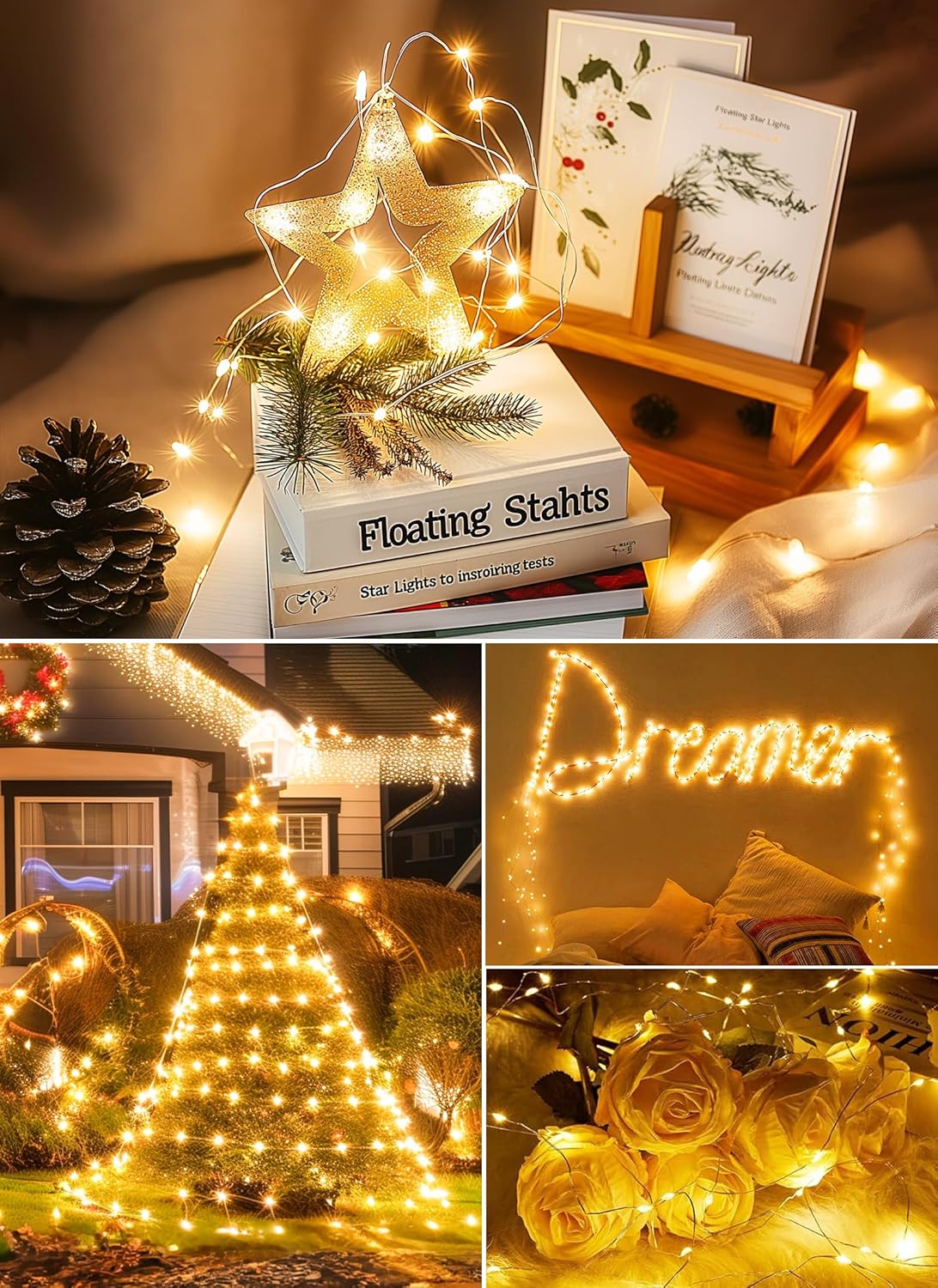 Minetom Twinkle Fairy Lights – Valentine's Day Gift for Couples, Romantic 33 ft LED String Lights for Bedroom and Date Night Ambiance