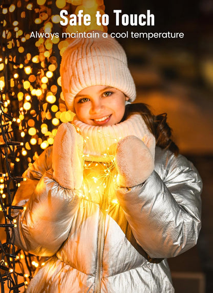 Minetom Twinkle Fairy Lights – Valentine's Day Gift for Couples, Romantic 33 ft LED String Lights for Bedroom and Date Night Ambiance
