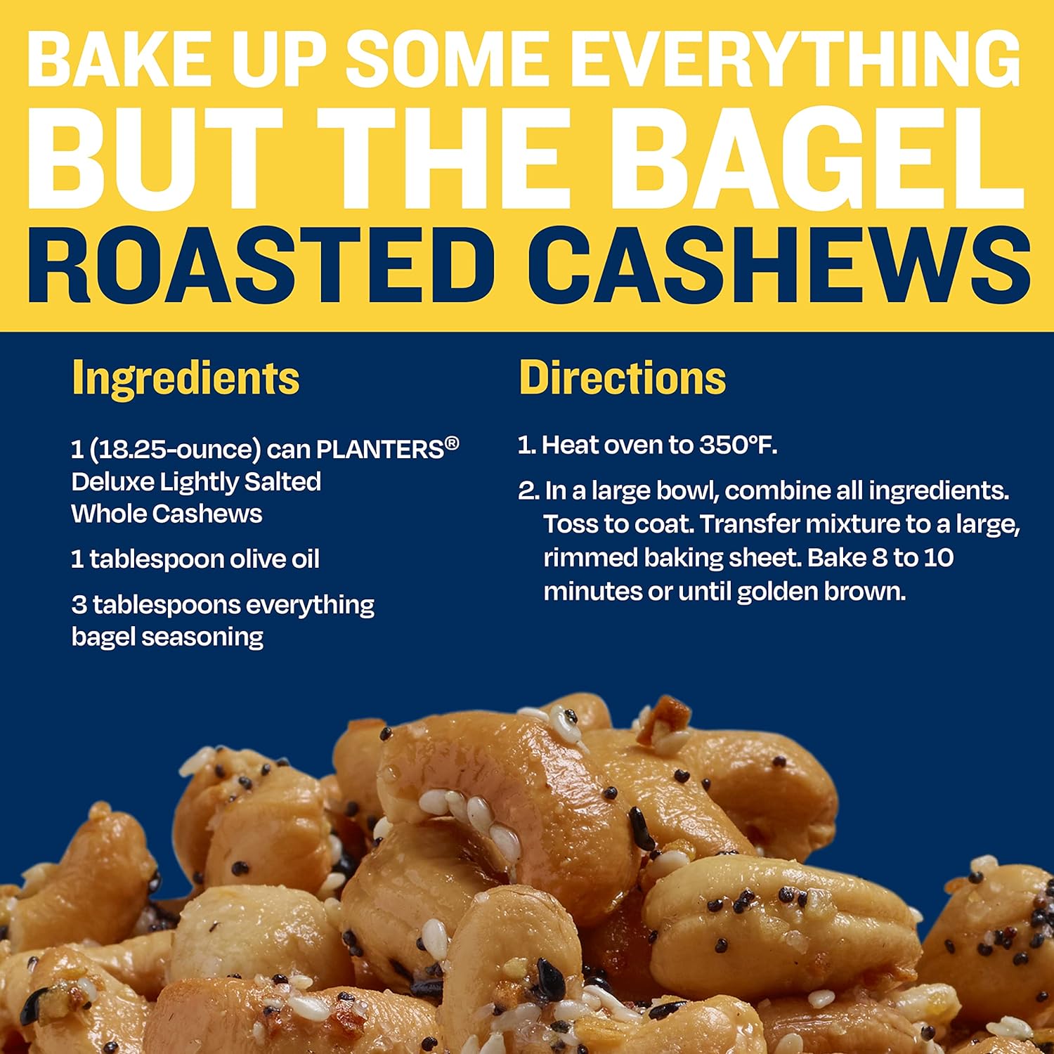 minimal three-ingredient recipe: cashews, sea salt, peanut oil