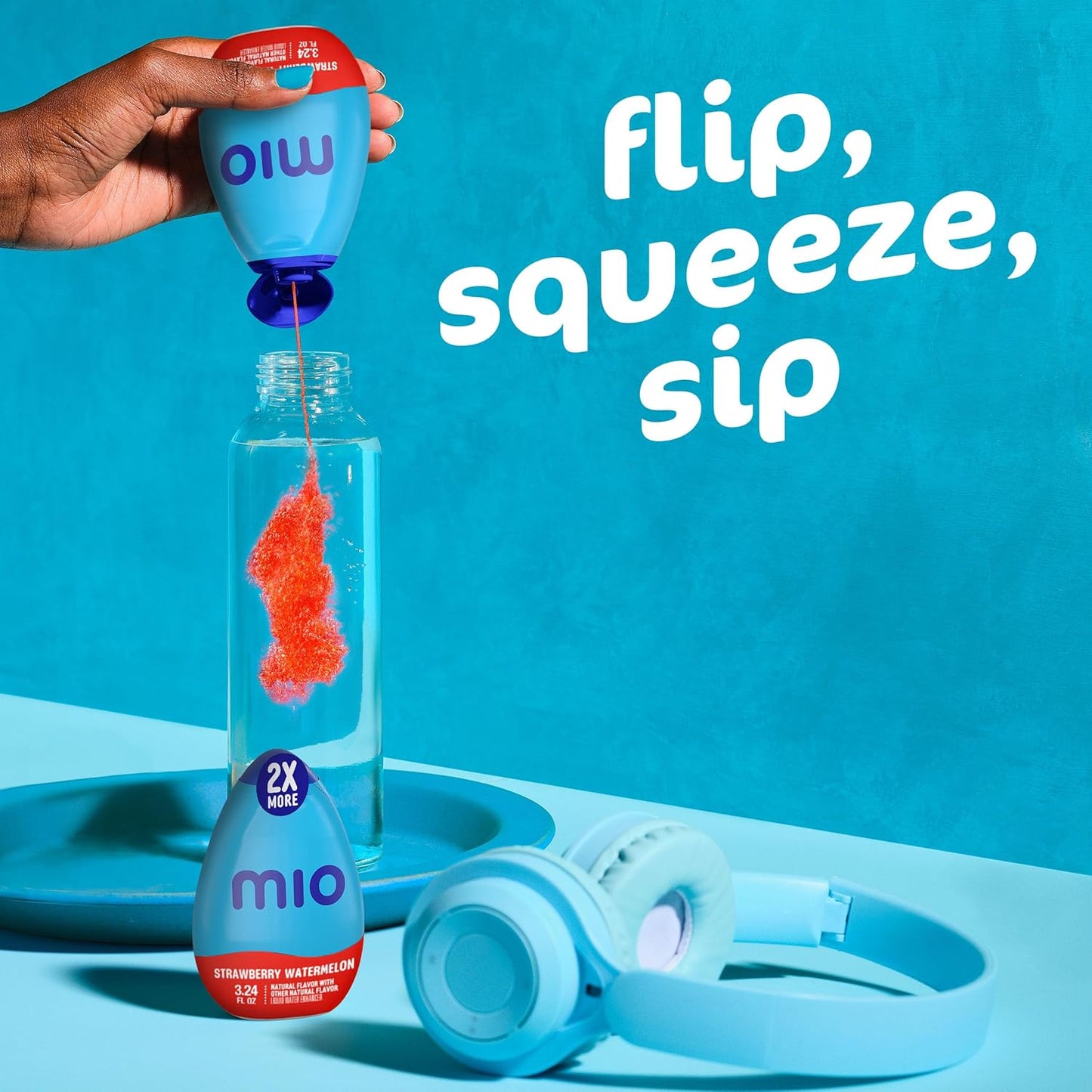 mio Strawberry Watermelon Squeeze Drops – Streamlined Sugar-Free Flavoring for a Clutter-Free Counter