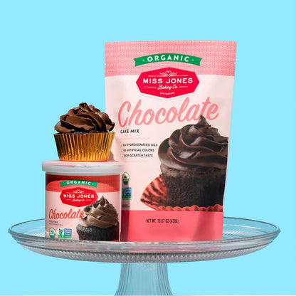 Miss Jones Baking Organic Chocolate Cake Mix – Guilt-Free Chocolate Dessert for Plant-Based Wellness Routines at Home