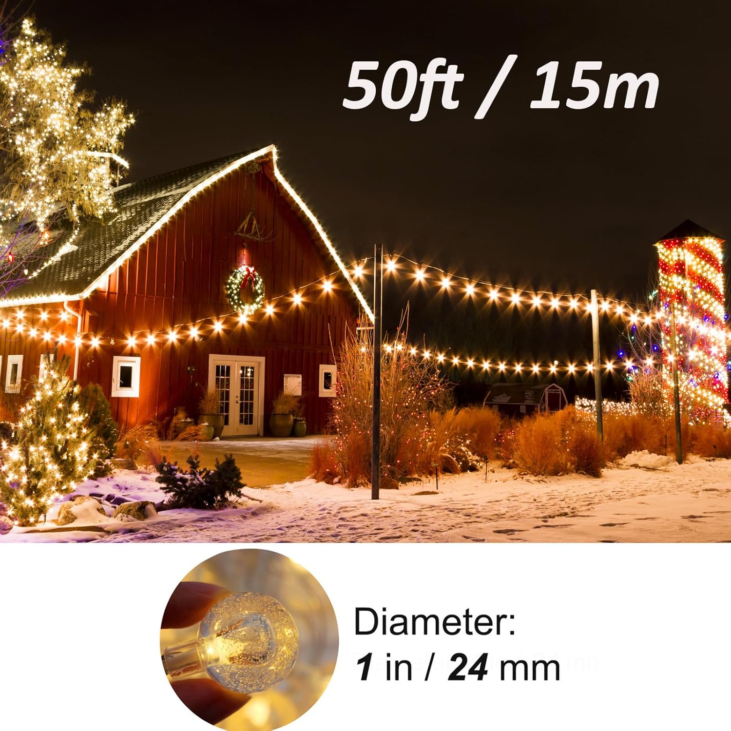Mocalido 75 LED Globe Fairy Lights – 16 Color String Lights for Bedroom Mood Lighting and Indoor Holiday Ambiance