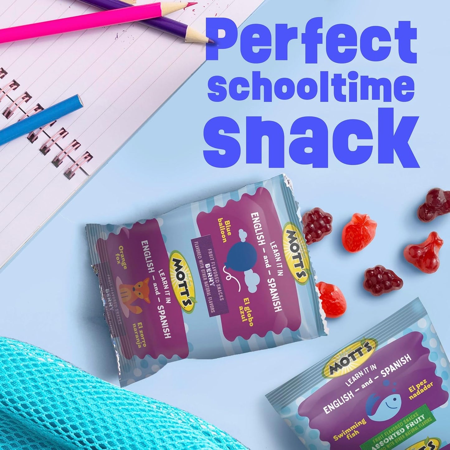 Mott's Assorted Fruit Snacks – Thoughtful Care Package Snack for Family Gatherings, 17.6 oz Value Pack
