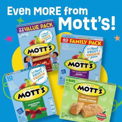 Mott's Berry Fruit Snacks for Kids Trick or Treat Night – Gluten Free Portable Pouch Snack, 32 oz Halloween Box