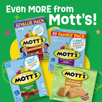 Mott's Soft Baked Bars – Gym Bag Snack for Quick Energy, Soft Baked Apple Bars 6 Ct