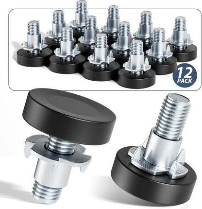 MROCO Adjustable Leg Levelers – Intentional Home Solution, Discreet Threaded Levelers for Minimalist Desks and Storage