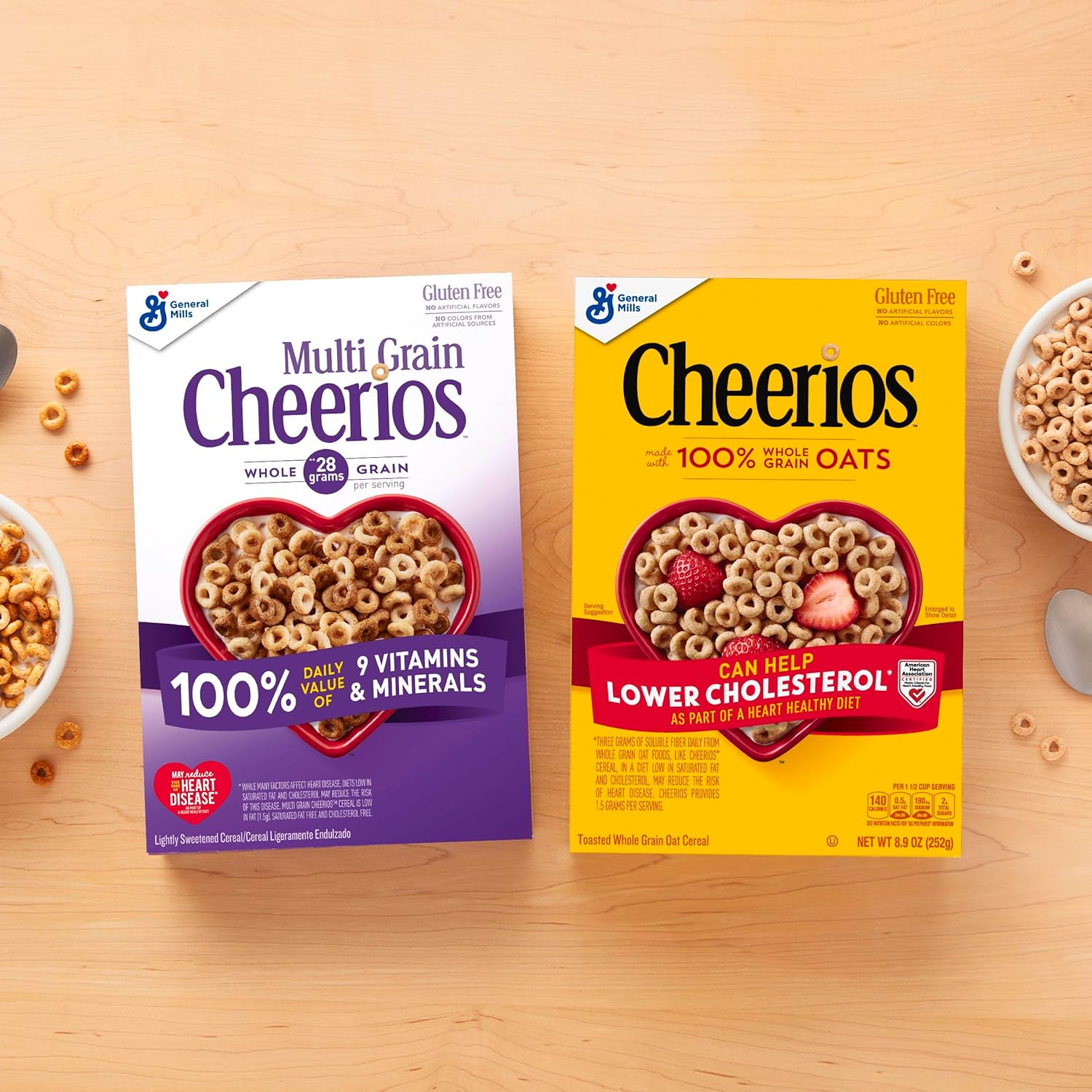 Multi Grain Cheerios, Whole Grain Breakfast Cereal Safe for Gluten Sensitive Kids, 18 oz Family Size