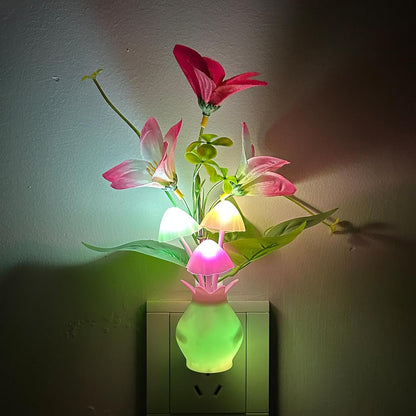 MushroomBloom Simple Plug in Night Light – Uncluttered Mushroom Accent Lamp for Modern Home and Lounge