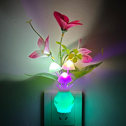MushroomBloom Simple Plug in Night Light – Uncluttered Mushroom Accent Lamp for Modern Home and Lounge