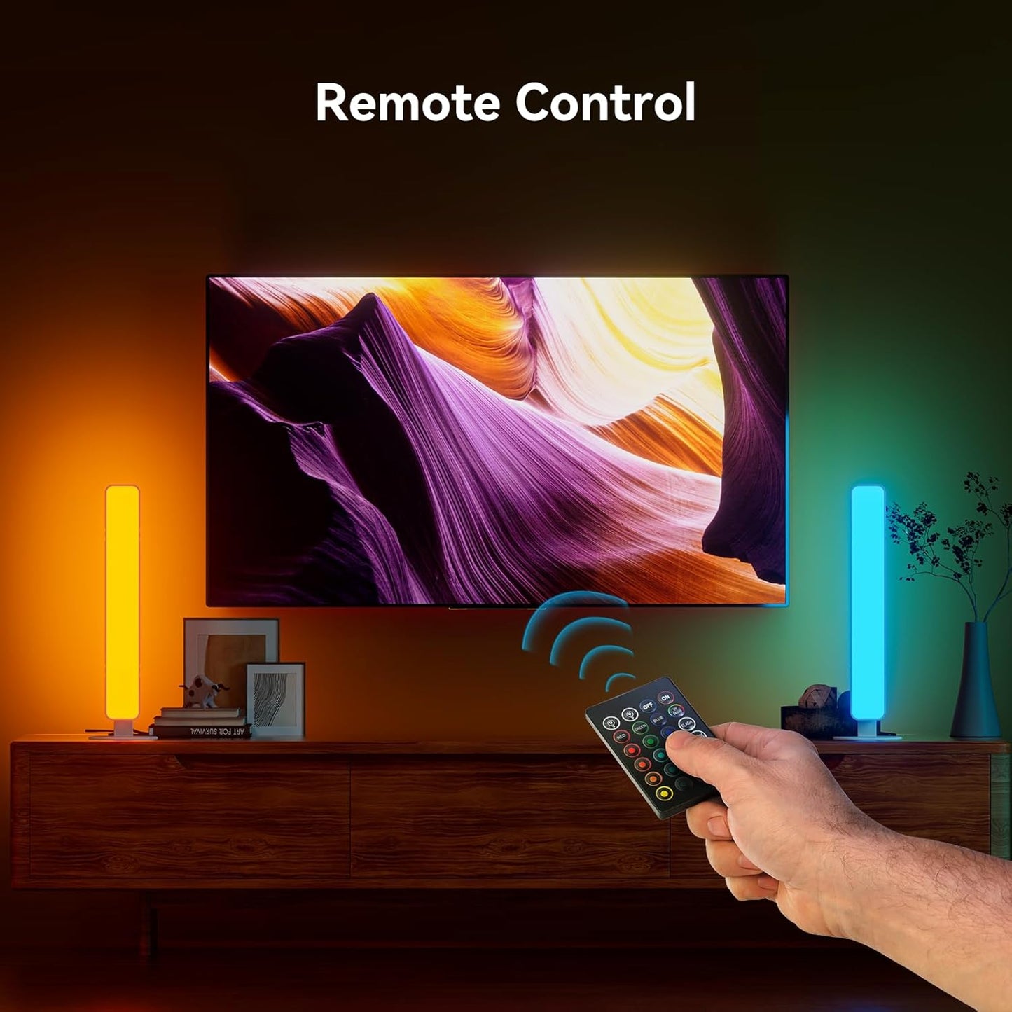 Music Sync Light Bar for Uncluttered Spaces – One Compact RGB Bar Replaces Bulky Strip Lighting