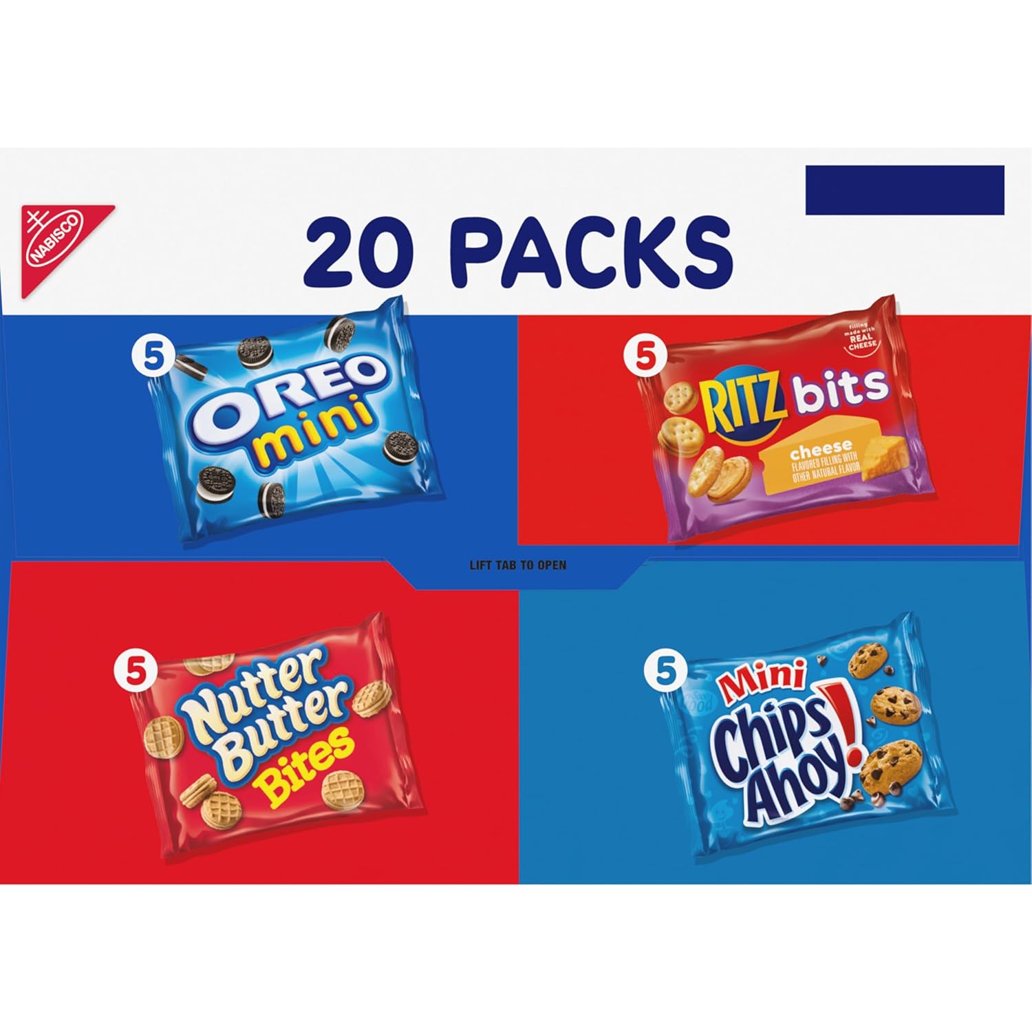Nabisco Classic Mix Variety Pack – Sweet and Savory Kids' Snacks for Pantry, Lunchboxes, and Birthday Goody Bags
