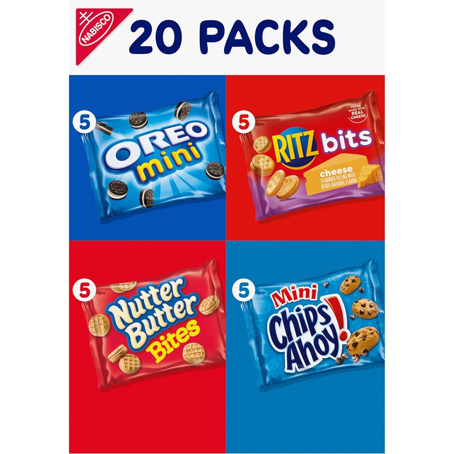 Nabisco Classic Mix Variety Pack – Sweet and Savory Kids' Snacks for Pantry, Lunchboxes, and Birthday Goody Bags