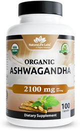 NaturaLife Labs Full Spectrum Ashwagandha 2100 mg – Self-Care Gift Set Staple for Mom and Partner