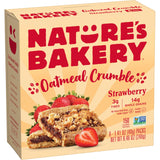Nature's Bakery Portable Breakfast Bars for Weekend Outings – Vegan Strawberry Oat Crumble, 12 Count